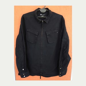 Vintage Nike SB Skateboarding Jacket Mens XL, Black Full Zip Overshirt