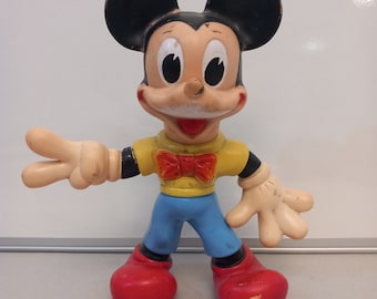Vintage 1960s Mickey Mouse Rubber Squeak Toy Walt Disney Productions 25 cm 10"