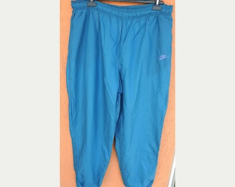 Pantaloni da tuta Nike in nylon anni '90, blu, taglia XL, vintage