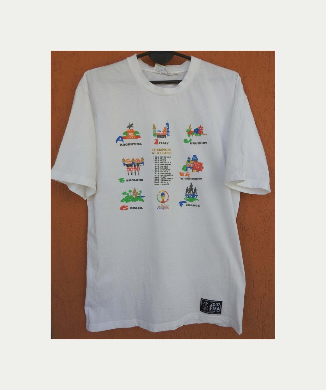FIFA World Cup 2002 T-shirt Mens Large Official Football Soccer