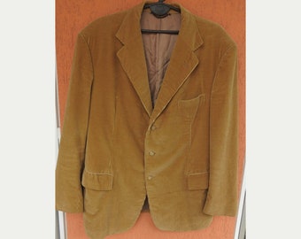 Vintage jaren '80/90 Polo Ralph Lauren Corduroy Blazer Jas Sportjas Bruin Katoen (L/XL)