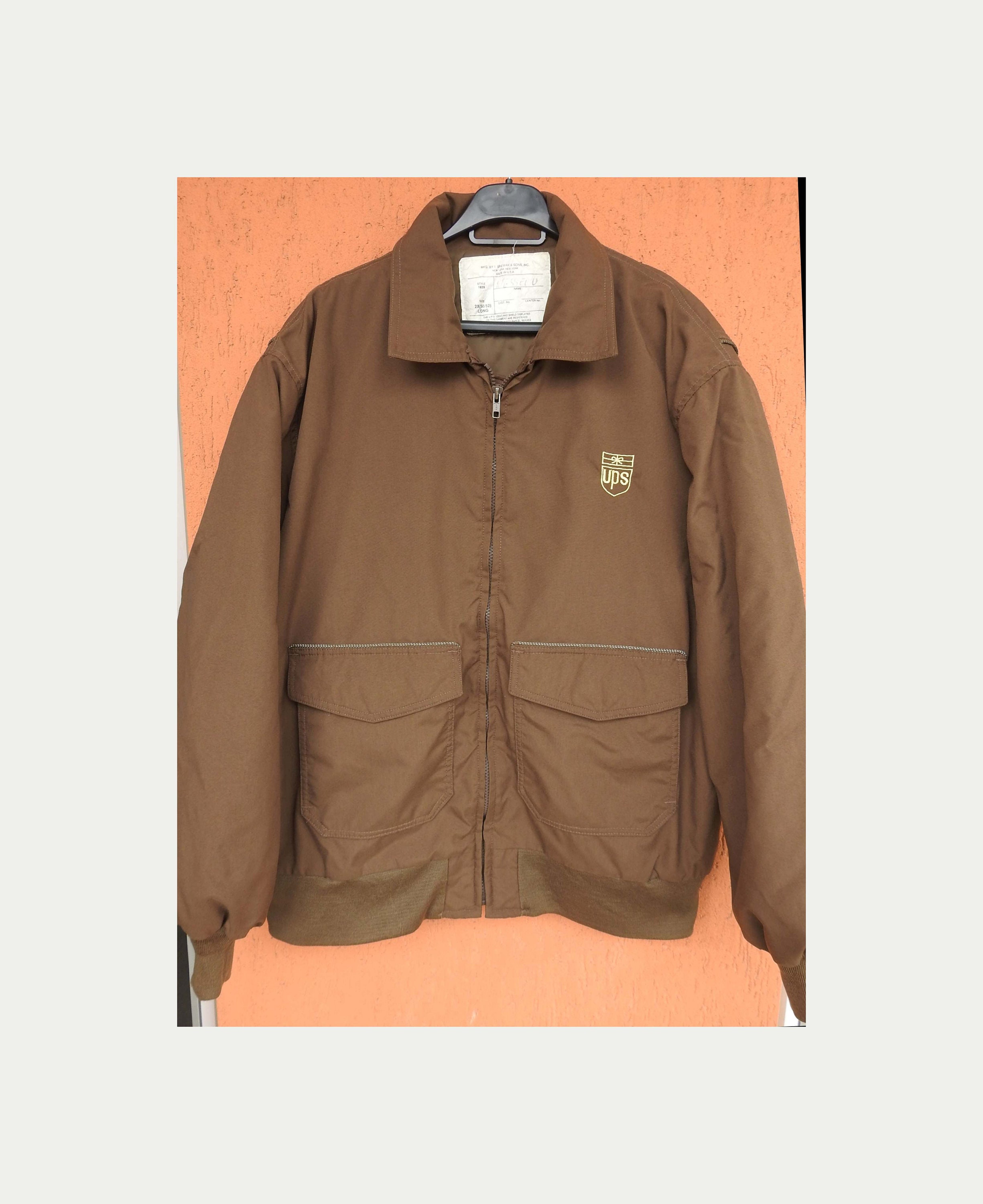 Vintage 90s UPS Uniform Jacket / 1990s Old Logo Delivery