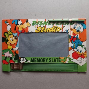 Disneyland Studio Memory Slate Toy Vintage 70s Paper Saver Drawing Pad