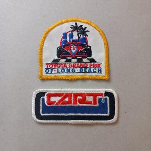 Vintage 1992 Toyota LONG BEACH Grand Prix CART Course Naszywka do przyszycia x2