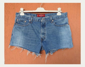 Spodenki jeansowe Levi's 527 Blue Denim Cut Off Shorts W36" Vintage USA
