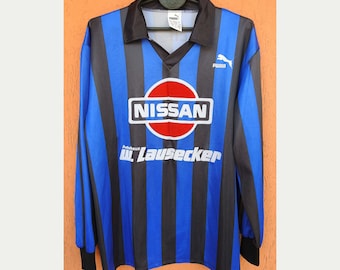 Vintage Thekensturm Burstadt FC Puma voetbalshirt voetbalshirt #2 NISSAN (M/L)