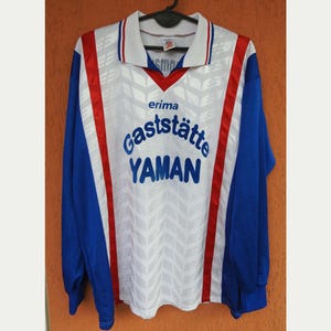 Vintage ERIMA Football Jersey Shirt #10 Soccer Schoppenmannschaft Yaman L/XL