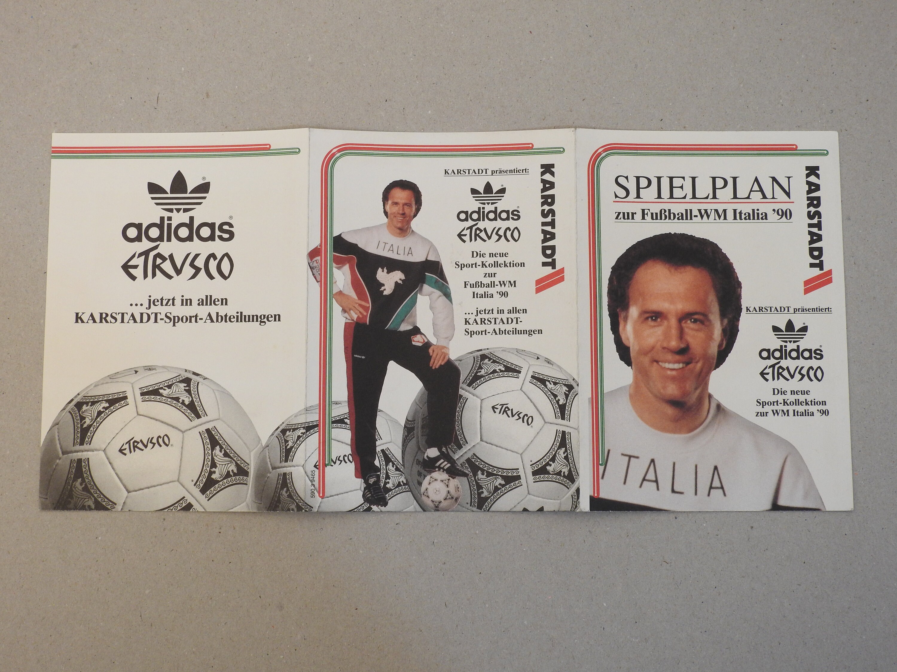 Adidas Etrusco FIFA Weltmeisterschaft 1990 Italien Programmbroschure Beckenbauer FuBball Etsy