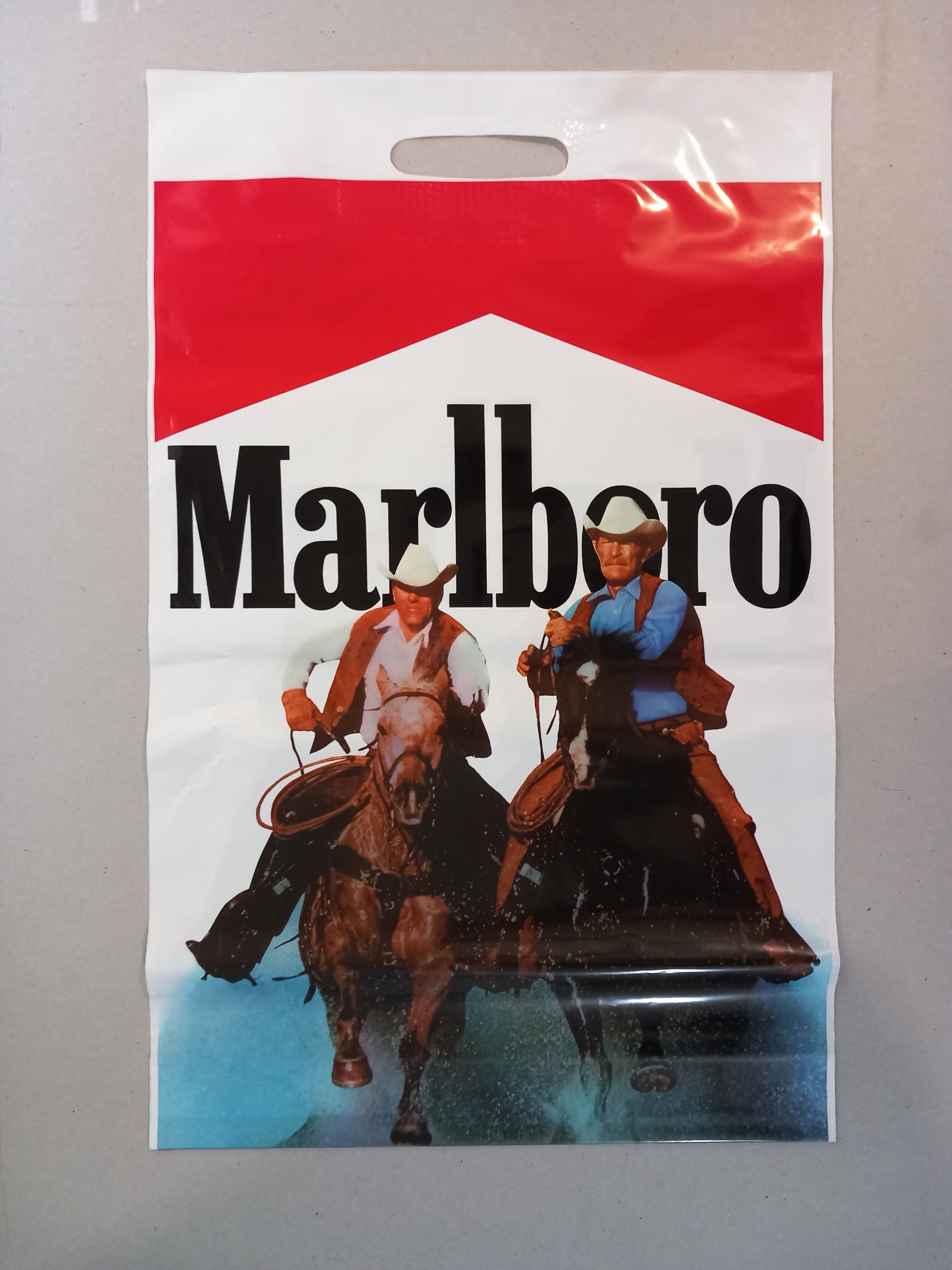 90s Marlboro Cigarettes Advertising Plastic Poly Shopping Carrier 