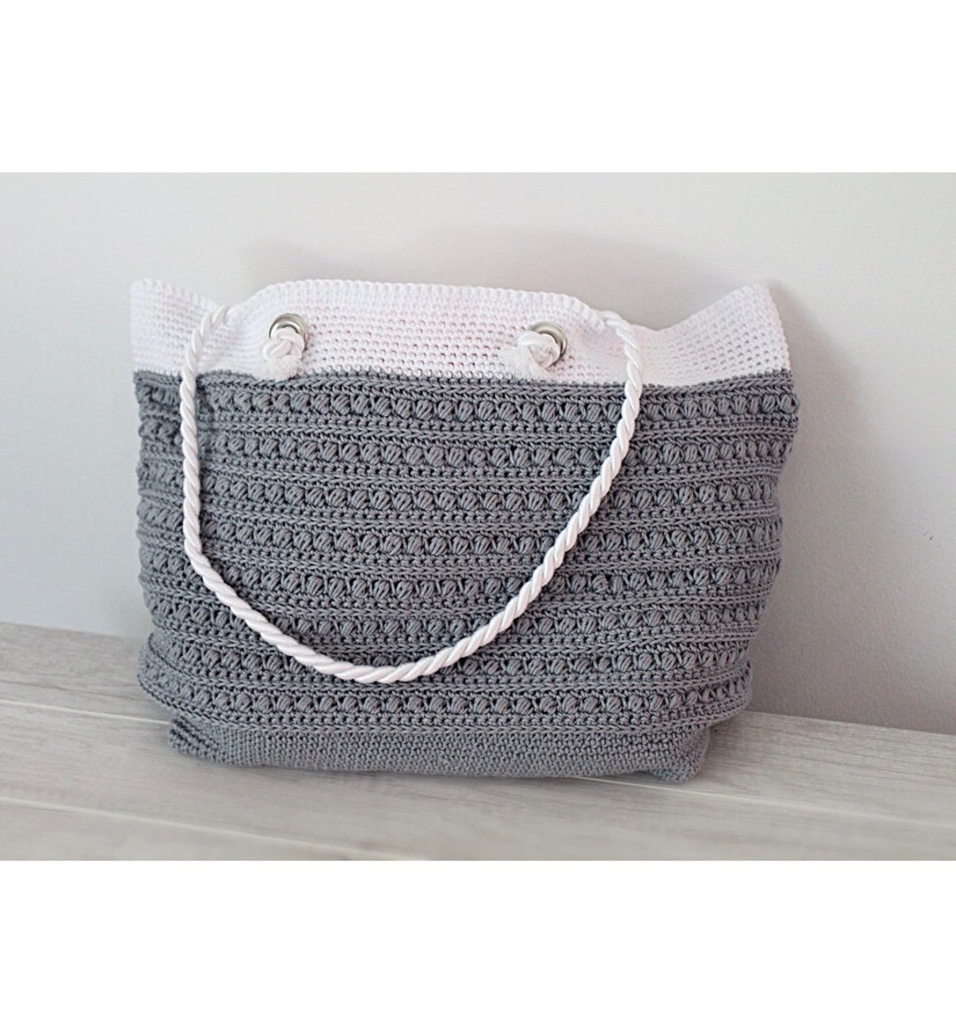 Crochet Shoulder Bag Knit Beach Bag Malia Bag Knit Tote Bag Etsy