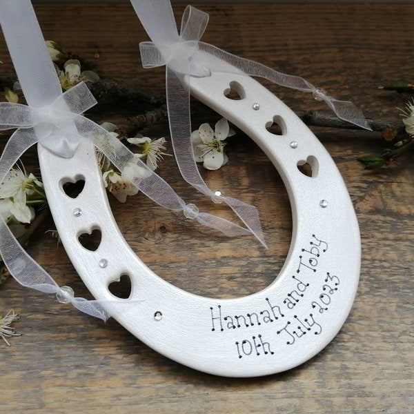 Personalised Wedding Horseshoe Ceramic