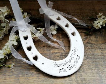 Personalised Wedding Horseshoe  Ceramic
