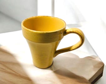 Sleek Ceramic Mug Planter: 12oz Coffee Mug, Modern Desk Decor