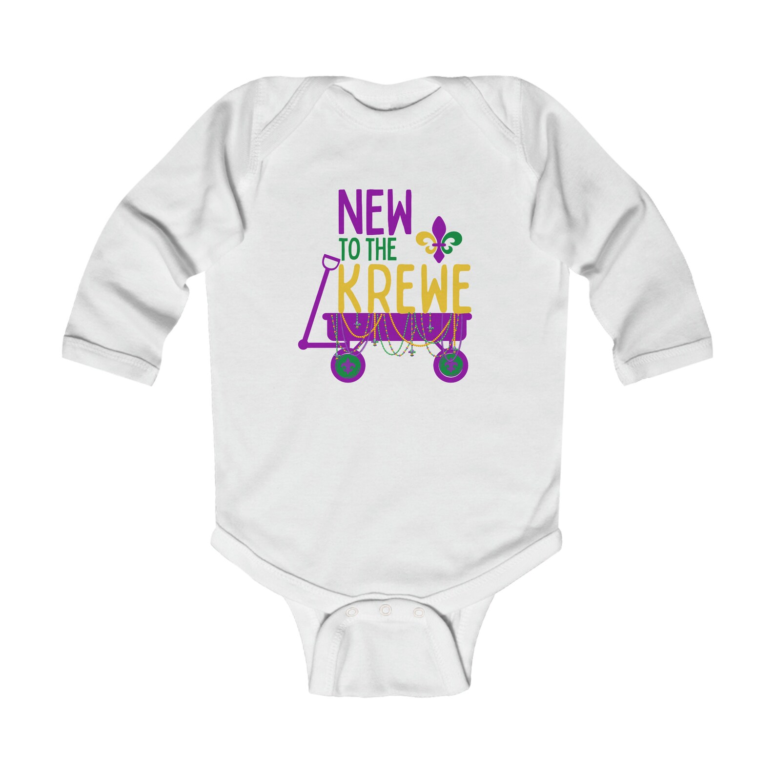 mardi gras baby onesie