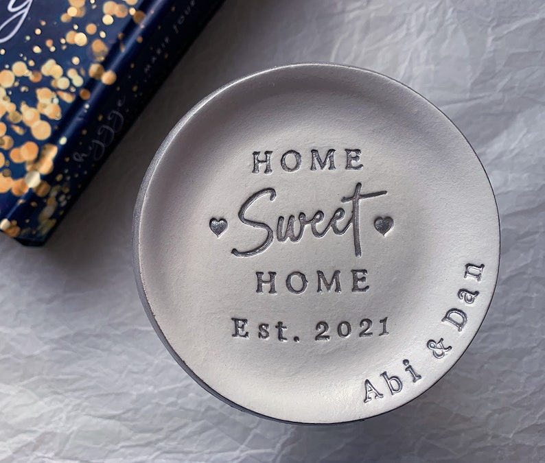 Personalised Home Sweet Home Trinket Dish Style No.2, Key Dish, New Home Gift, Home Decor image 3