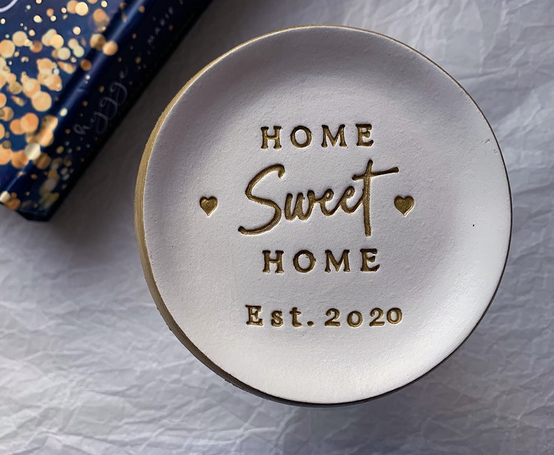 Personalised Home Sweet Home Trinket Dish Style No.2, Key Dish, New Home Gift, Home Decor image 1