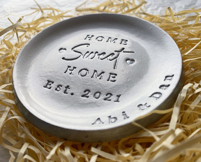 Personalised Home Sweet Home Trinket Dish Style No.2, Key Dish, New Home Gift, Home Decor image 4