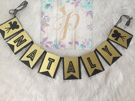 Birthday Banner Personalize Birthday Banner Hollywood Theme Etsy
