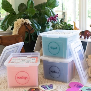Personalized Memory Box Labels: School Keepsake Organizer Decals