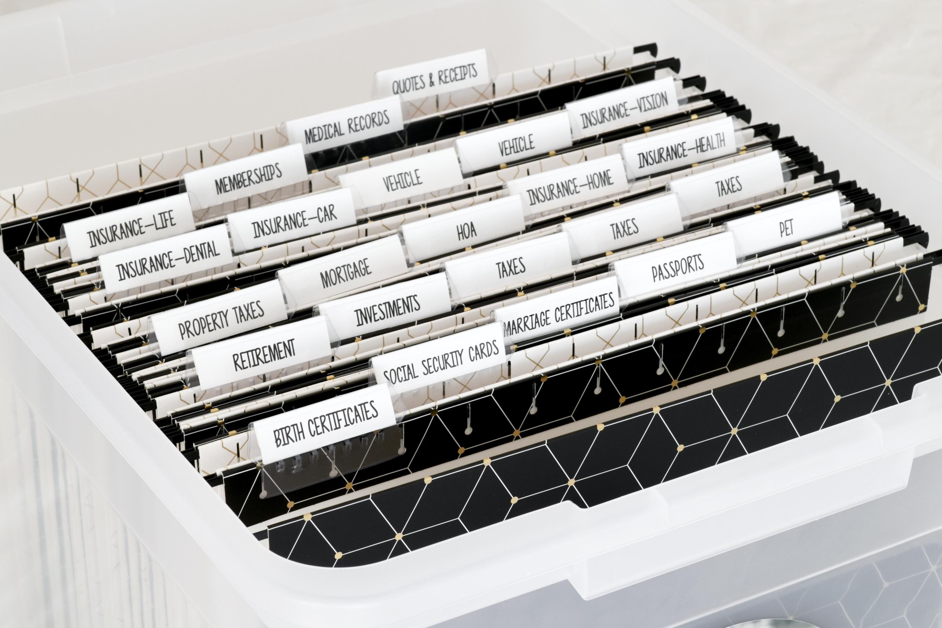 Precut File Cabinet Labels: Home Filing System, Cardstock or Sticker - Etsy