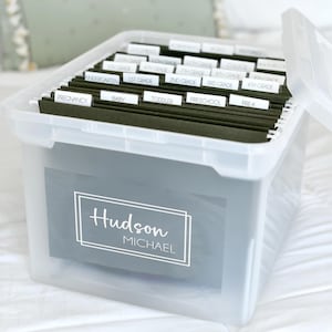 Baby Milestone Box Labels: DIY Memory Keepsake Stickers & Decal