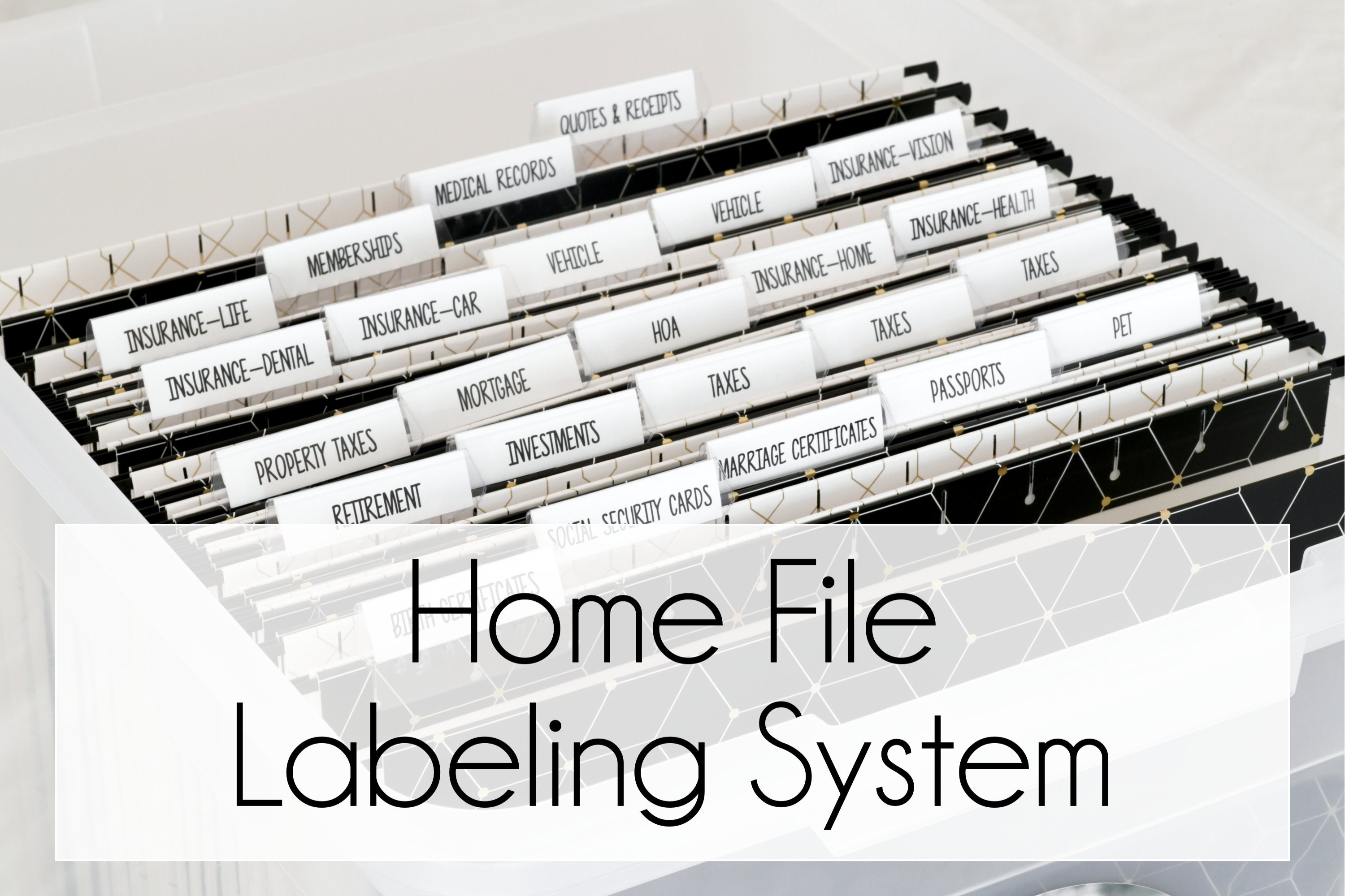 Drawer Filing Tab Ideas