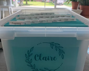 DIY Memory Box Milestone Tote, Personalized Memory Box Kit, School Memory Box Decals, Memory Keepsake Box Labels