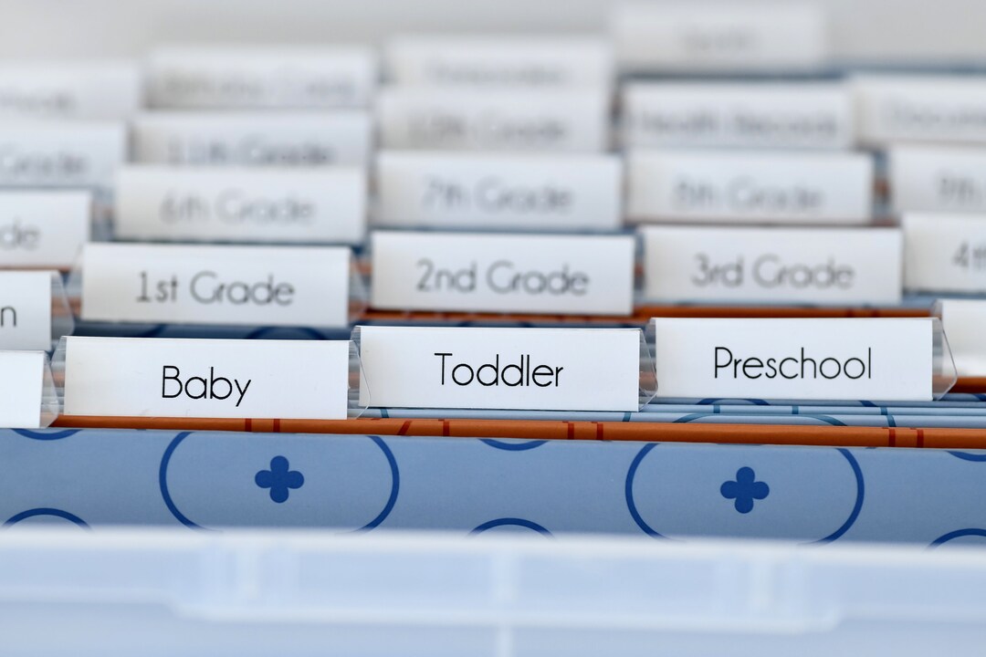 Milestone Tote Labels Baby Memory File Box Milestone Tote Etsy