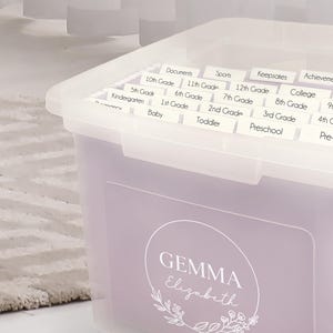 Personalized Name Decal: DIY Baby Memory Box, School File Labels 画像 19