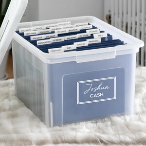 Personalized Name Decal: DIY Baby Memory Box, School File Labels 画像 17