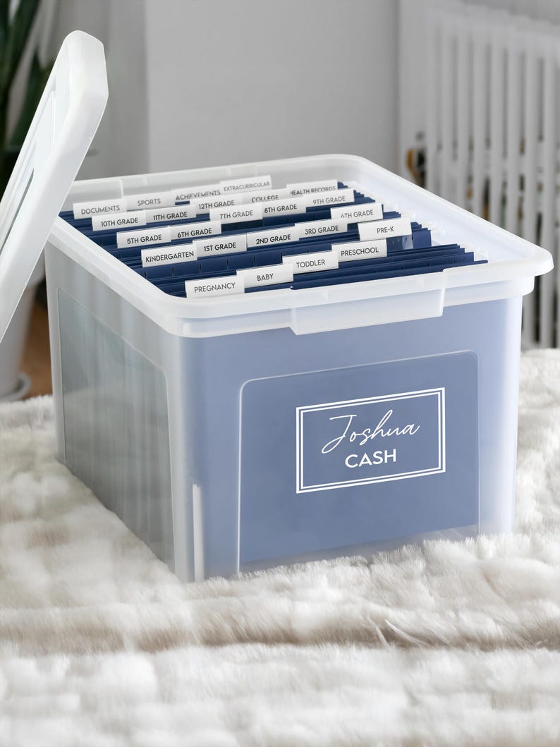Personalized Name Decal: DIY Baby Memory Box, School File Labels 画像 17