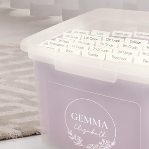 Kid File Box Personalized Kids Memory File Box: School Milestone Keepsake - Etsy