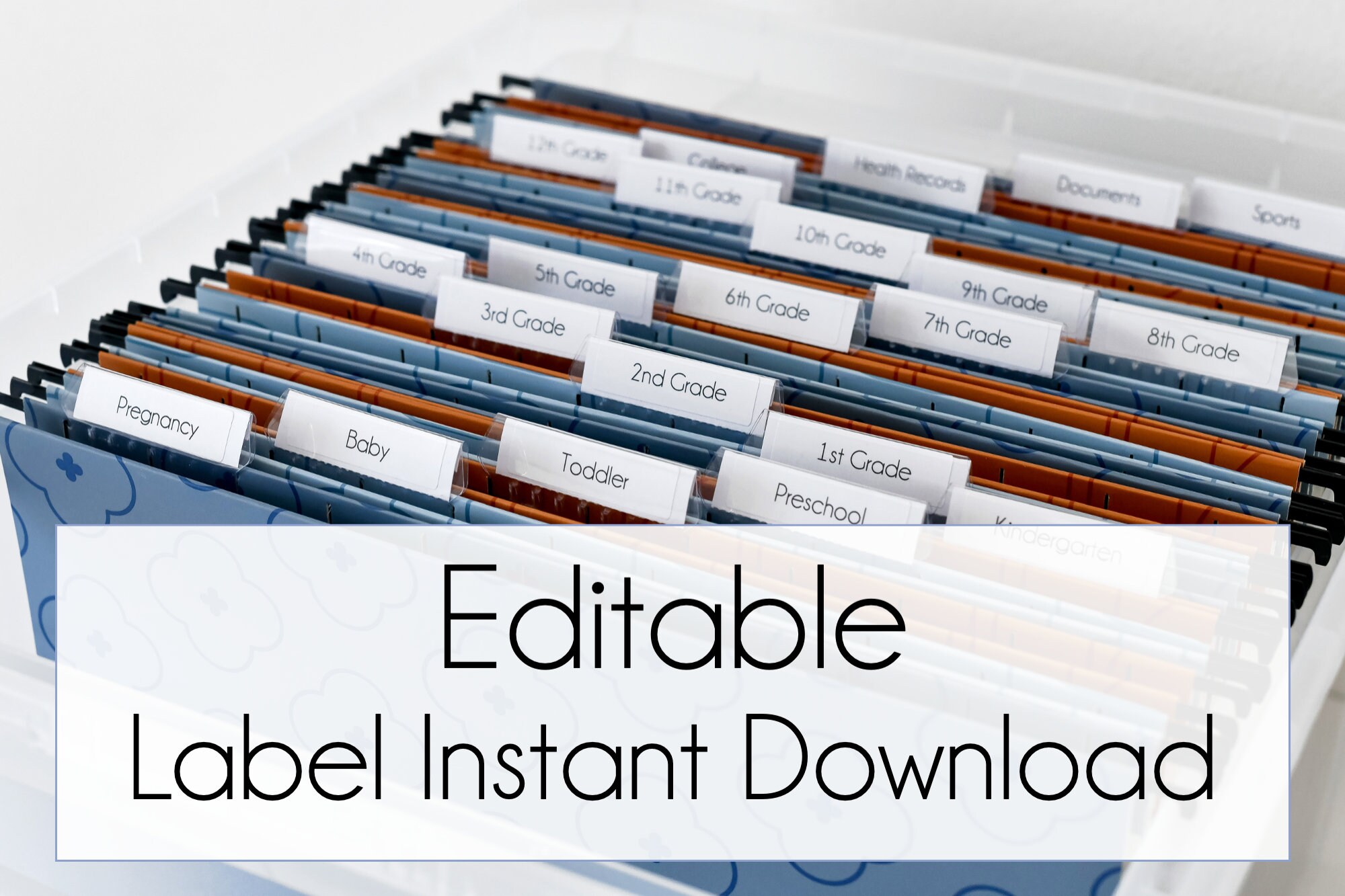 INSTANT DOWNLOAD Milestone Tote Labels EDITABLE Avery Labels Stickers , kids school box, baby memory box, editable pdf