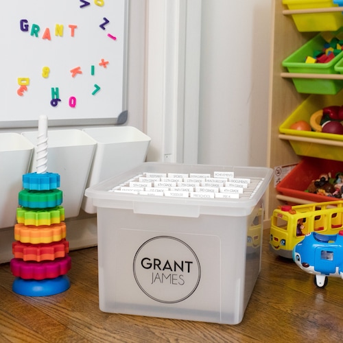 Milestone Tote Labels Baby Memory File Box Milestone Tote Etsy