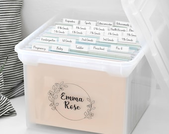 Personalized Vinyl Name Decal for Milestone Tote Box