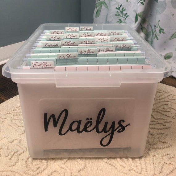 baby milestone keepsake box