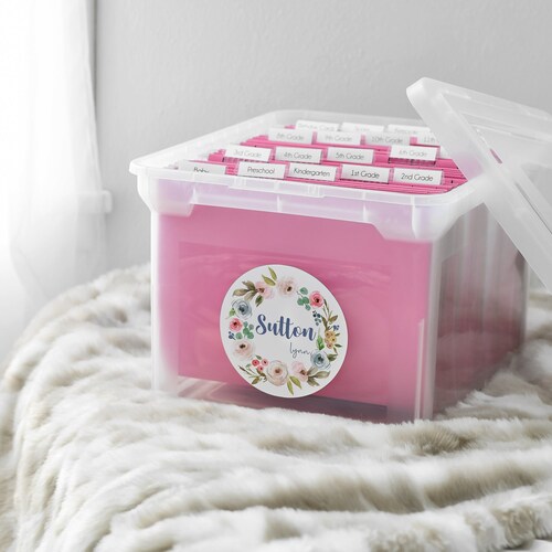 Milestone Tote Labels Baby Memory File Box Milestone Tote Etsy