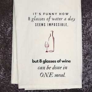 8 Glass of Wine-Tea Towel - Tea Towel