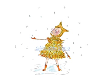 Sin Lluvia no hoy Flores Art Print/Poster