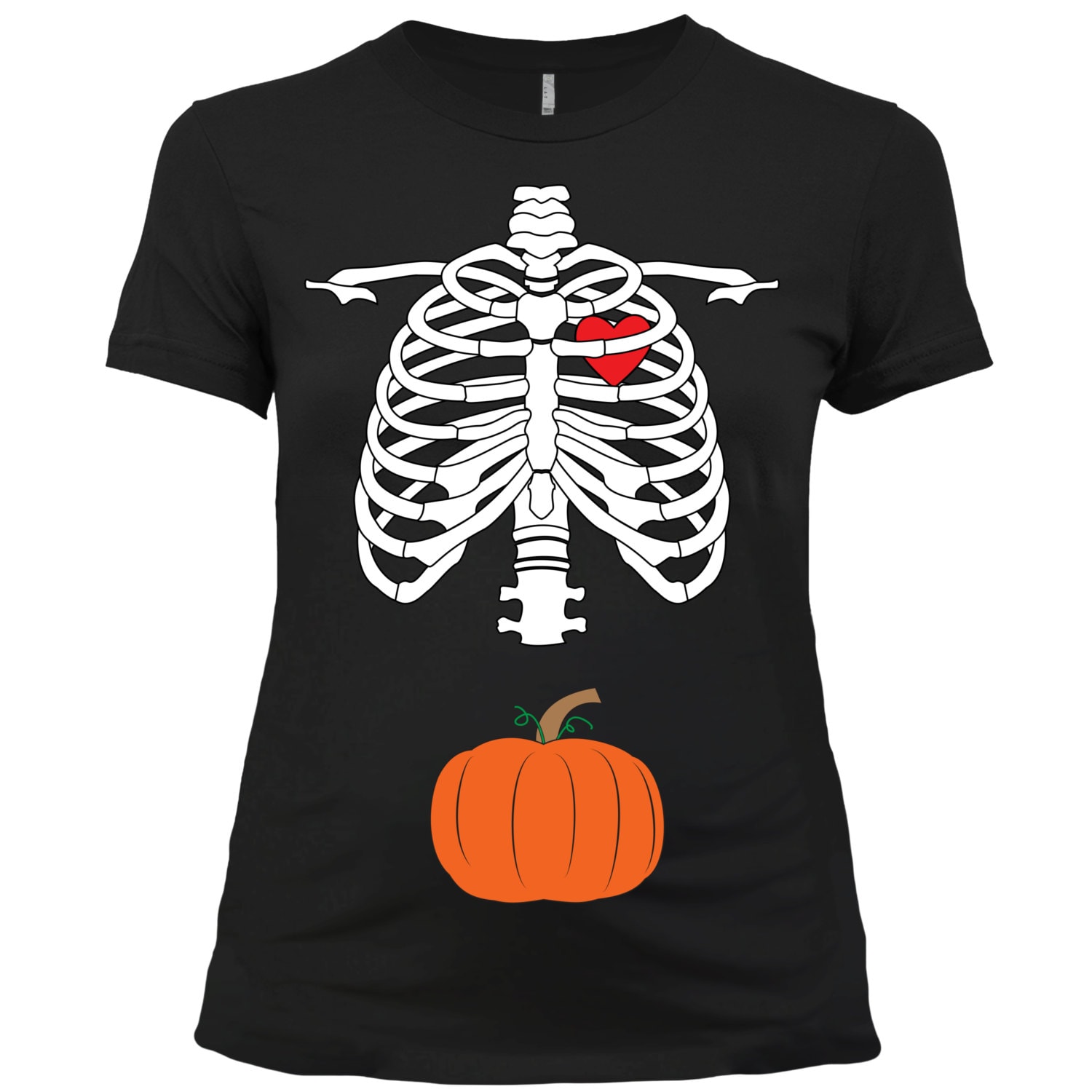 halloween maternity shirt skeleton