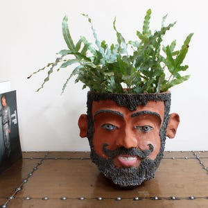 Vintage Head Planter: California Funk Studio Pottery, Robert Arneson Style