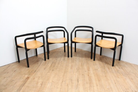 Brian Kane Rubber Chairs Dining Set Four 4 Post Modern Memphis 1983 Metropolitan Furniture Sfmoma Sculptural