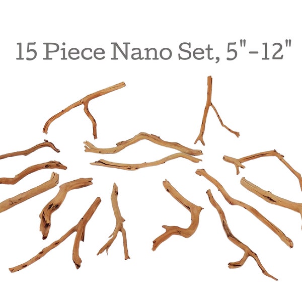 Manzanita Driftwood Nano Set, 15 piece, 5"-12" Long  0821-12