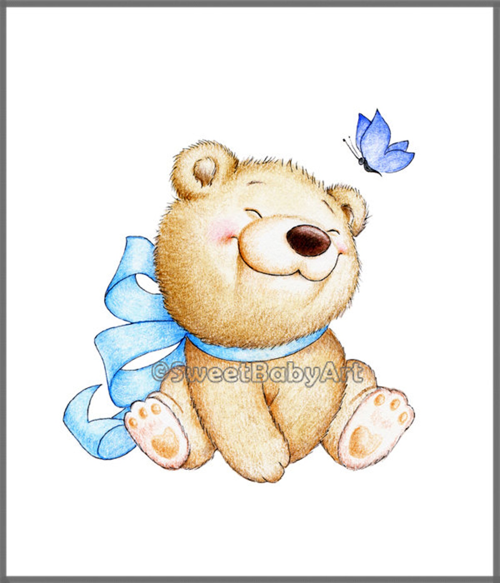Teddy Bears Nursery Set, Animal Nursery Print, Children Art Print, Kids
