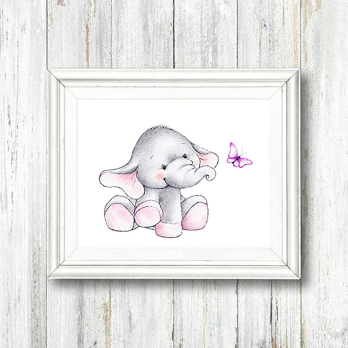 Elephant Nursery Art Print Animal Nursery Print Children Art Etsy