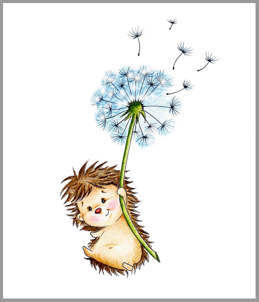 Hedgehog Nursery Art Print, Children Wall Decor, Kids Wall Art, Baby