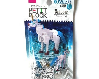 Unicorn - Daiso Petit Block Monsters Series - Micro/Miniature Building Kits