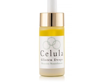 Glisten Drops Huile pour le visage pressée à froid, hydratante, éclaircissante et réparatrice avec de la vitamine C