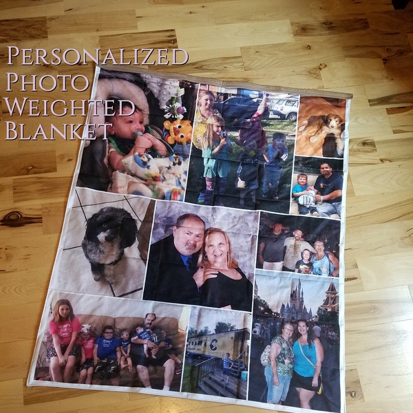 Photo Weighted Blanket, Personalized, Great gift! Weighted Blanket up to 15 pounds