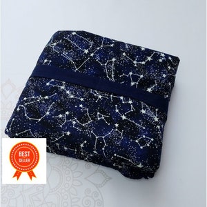 Constellation, Glow In The Dark, Weighted Blanket, Cotton, Up to Twin Size, 3 to 20 Pounds, 3 to 20 lb, Adult Weighted Blanket, SPD, Autism